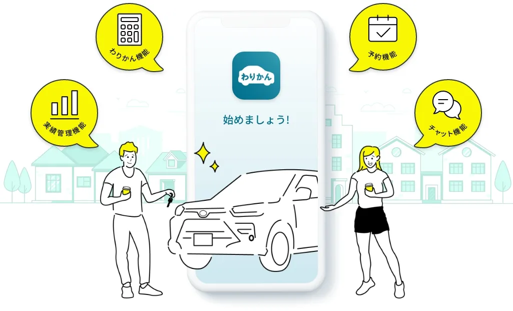 みんなでシェアして楽しみ方もっと広がる わりかんKINTO アプリ登場
