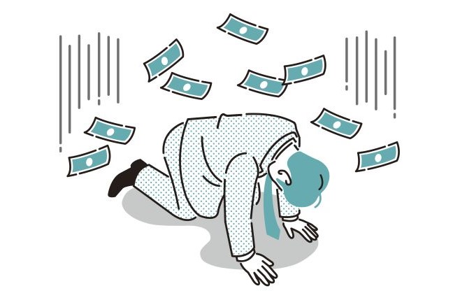 お金を使いすぎてクレジットカードの請求の時に口座に残高のないサラリーマン