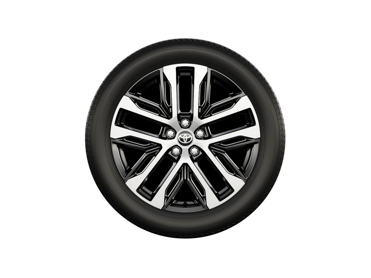 235/50R20タイヤ＆20×7½Jアルミホイール（切削光輝＋ブラック塗装）＋センターオーナメント＋ホイールナット