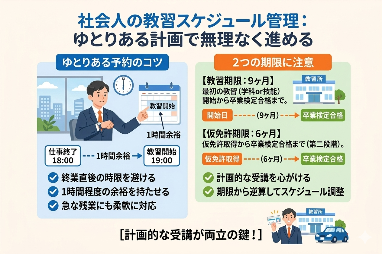 ゆとりあるスケジュール管理で無理なく進める