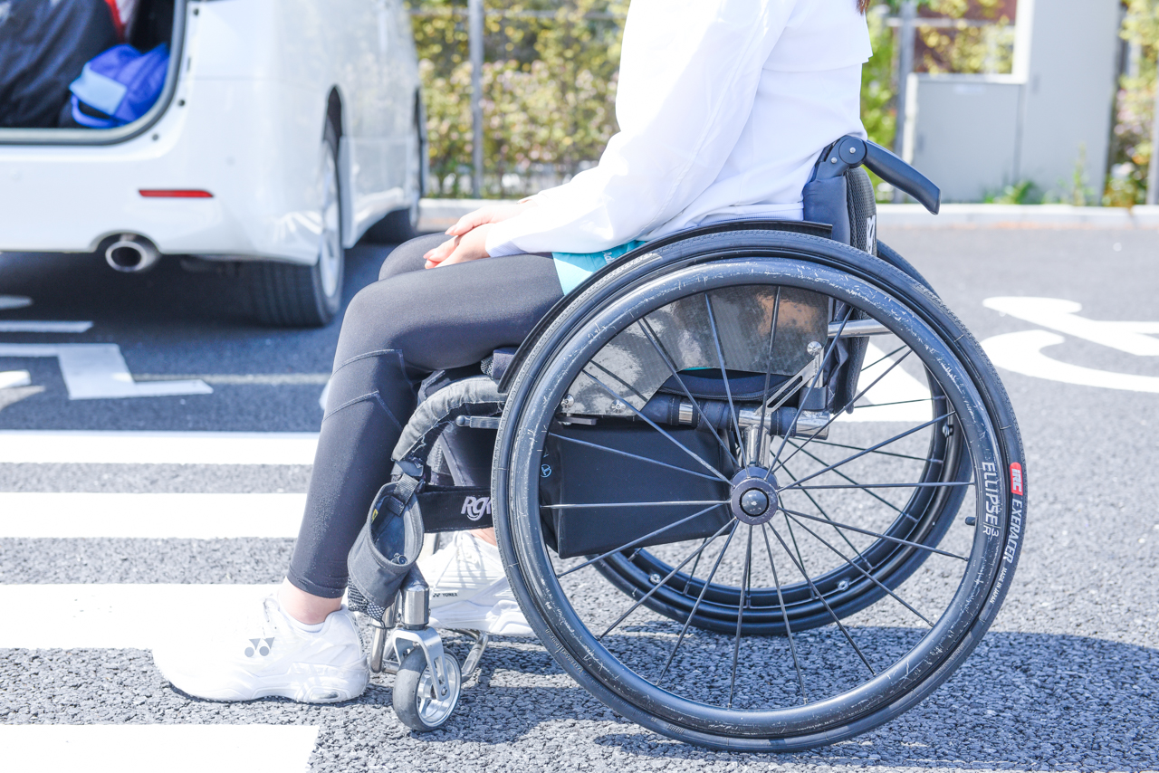 船水梓緒里選手の日常利用の車いす