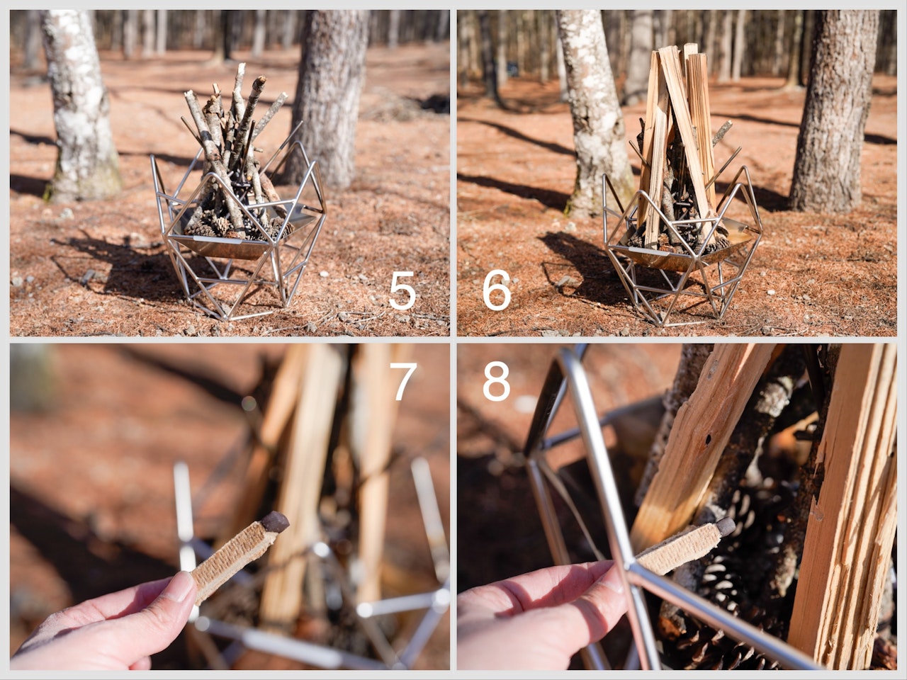 火のつけ方手順5~8
