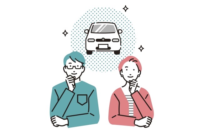 納車を楽しみに待っている夫婦