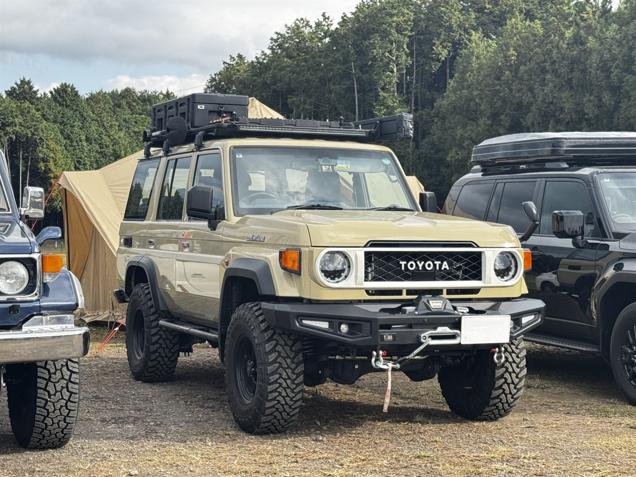 ルーフキャリアを装着している車