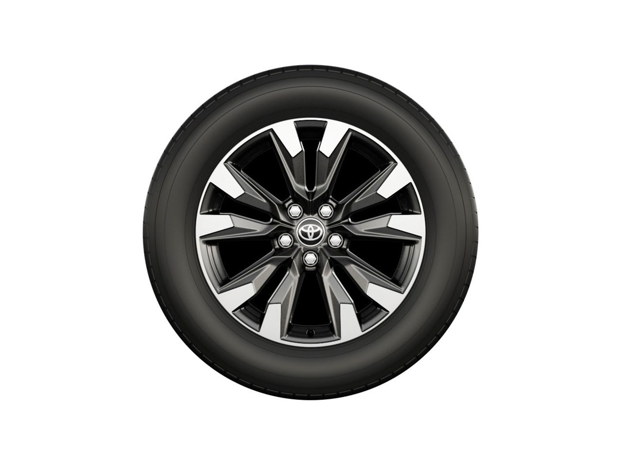 235/60R18タイヤ＆18×7½Jアルミホイール（切削光輝＋ダークグレーメタリック塗装）＋センターオーナメント＋ホイールナット