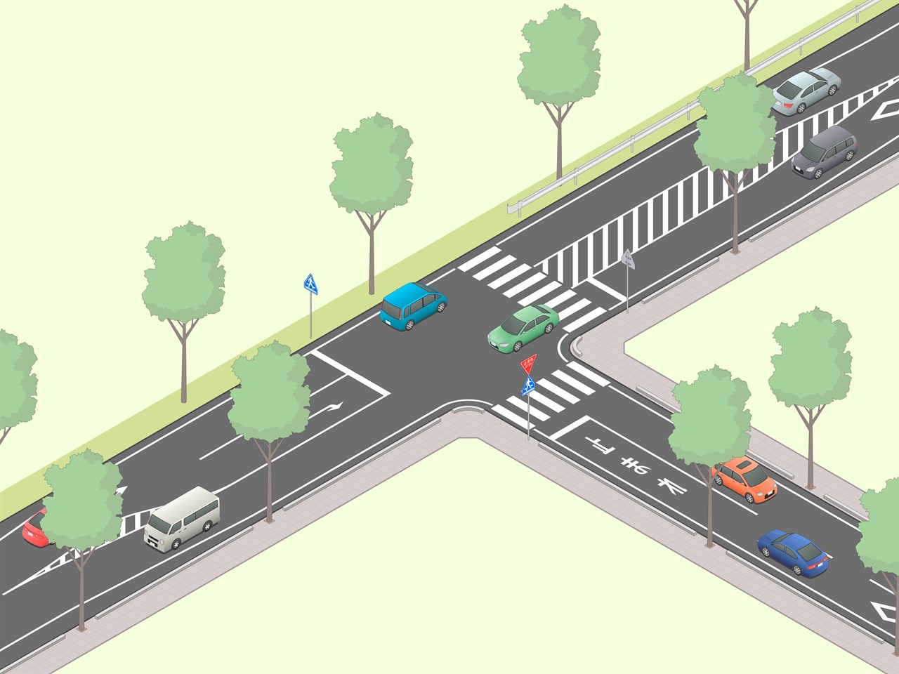 丁字路の交差点