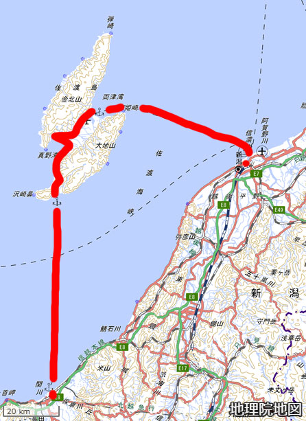 国道350号の地図