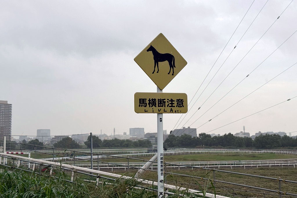 馬横断注意の標識