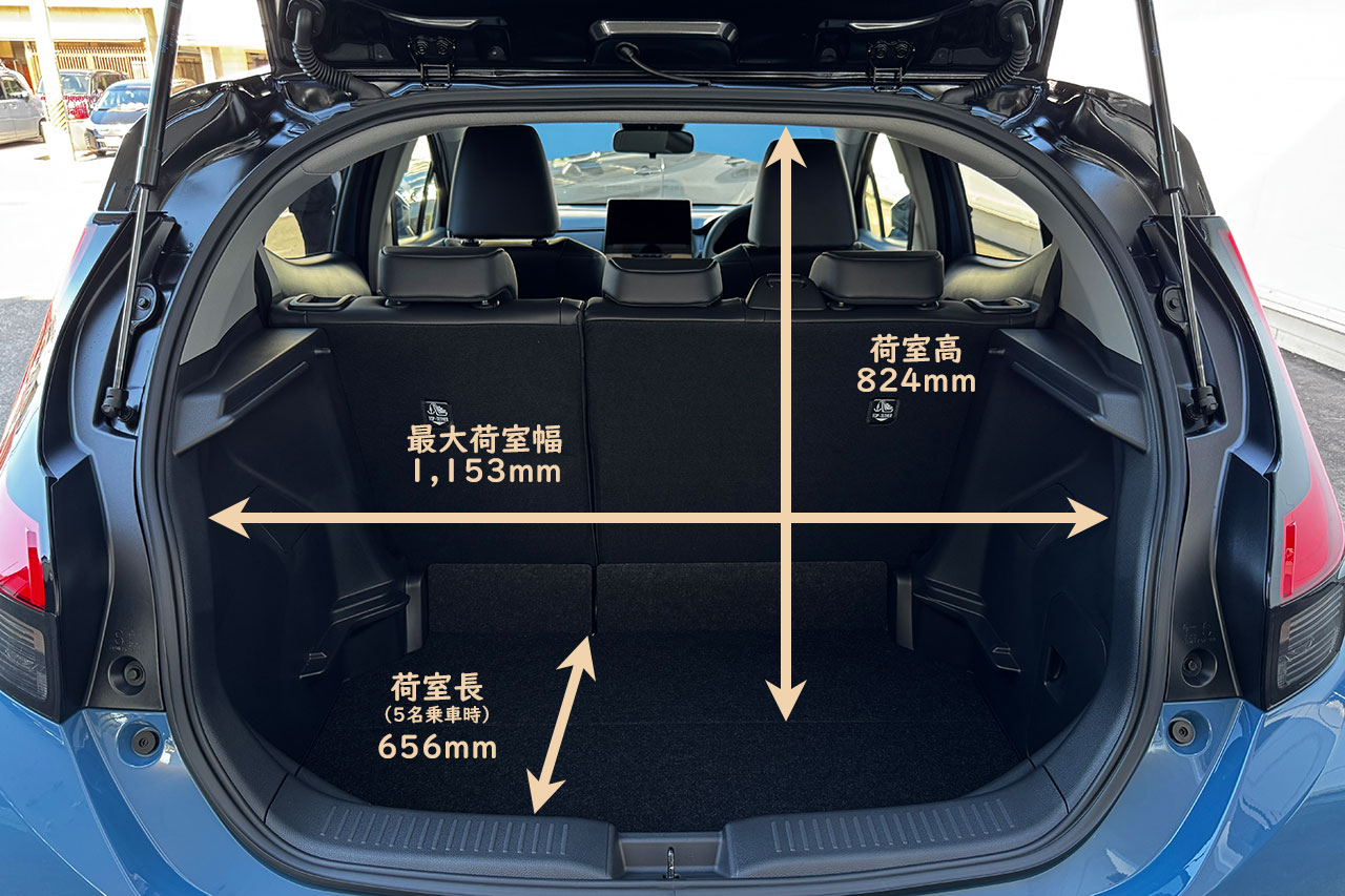 アクアの荷室サイズ