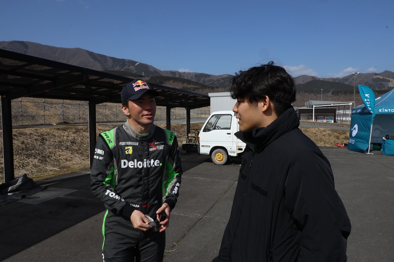 笹原選手と筆者