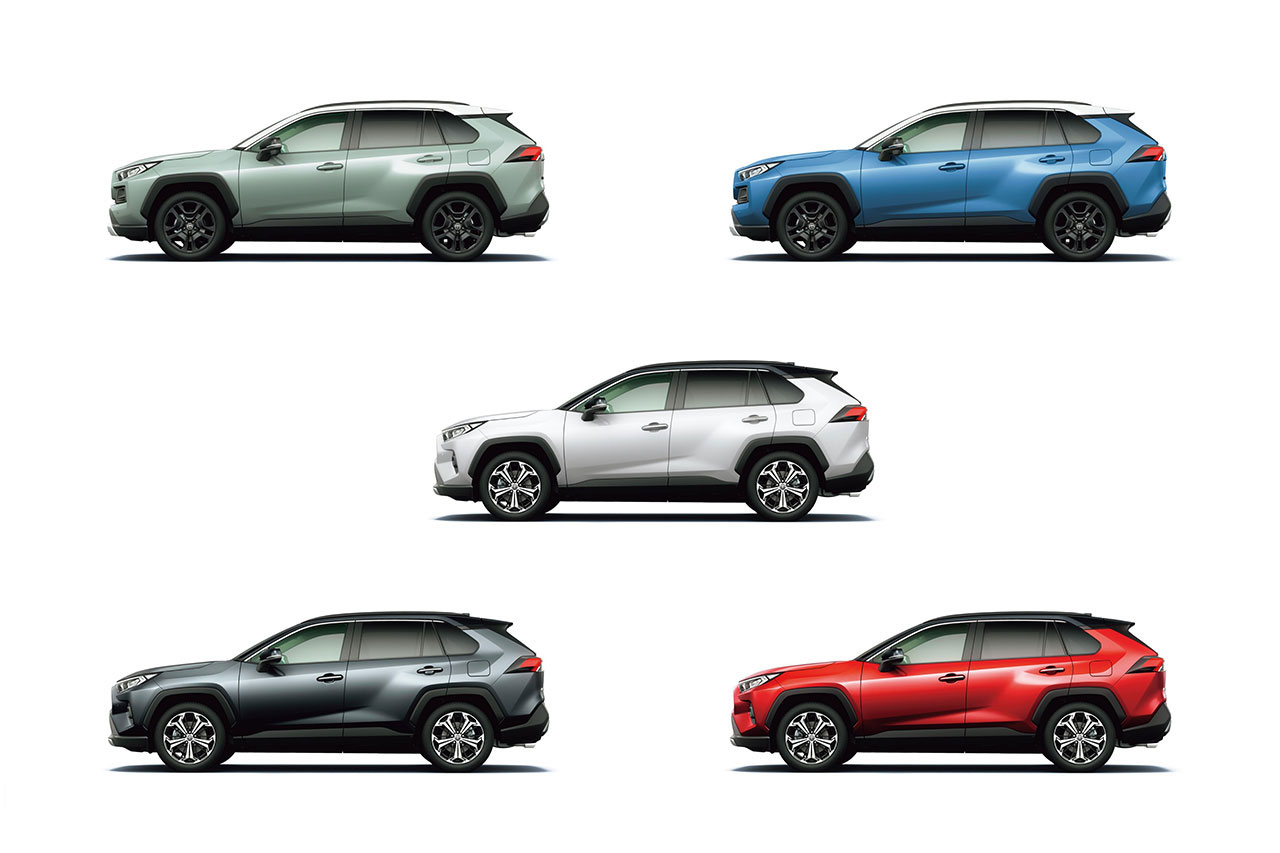 トヨタ新型RAV4のボディカラー全9色と内装色を画像で紹介！新旧比較で