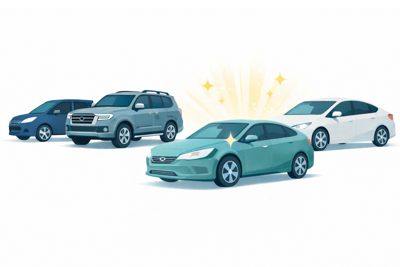 KINTOの中古車の一期一会を表した出会いのイメージ画像