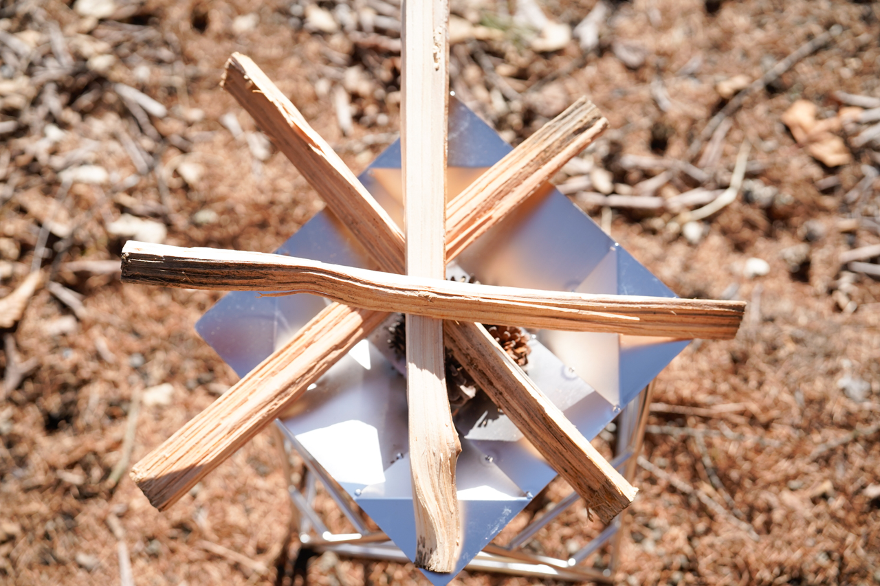 makitateなしで置いた薪