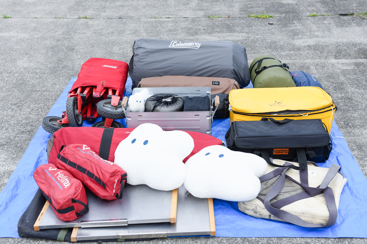 二人分のキャンプグッズ