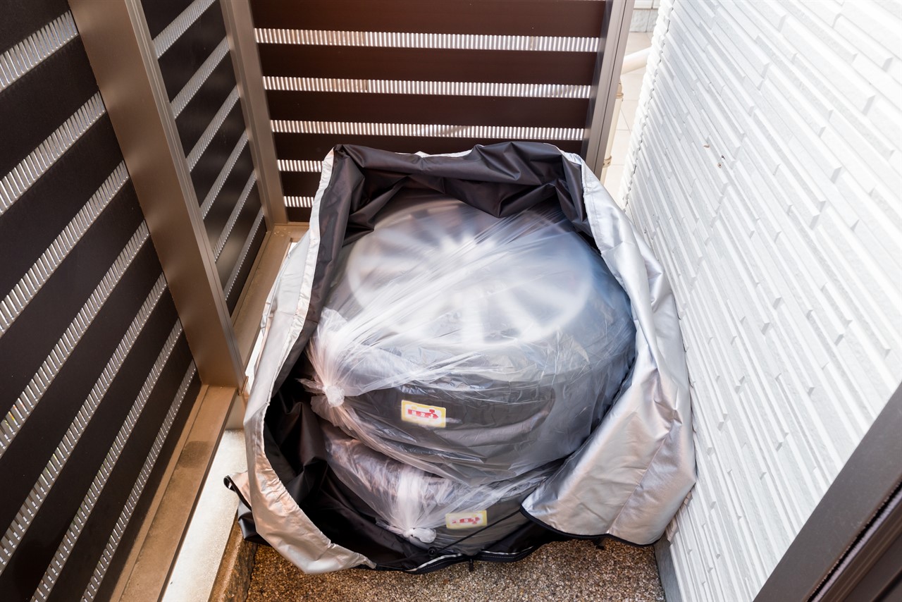 タイヤを保管している様子