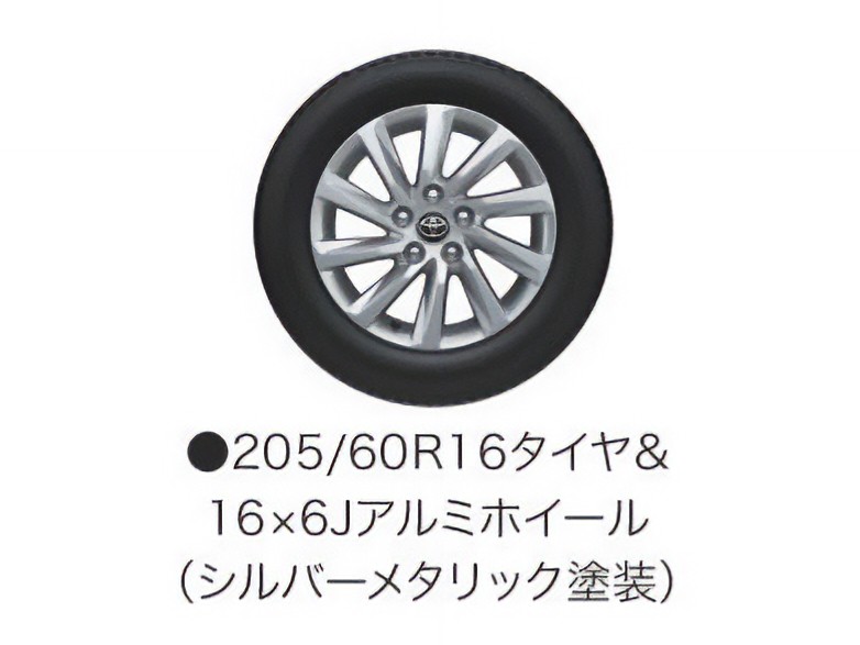 205/60R16タイヤ&16×6Jアルミホイール（シルバーメタリック塗装）