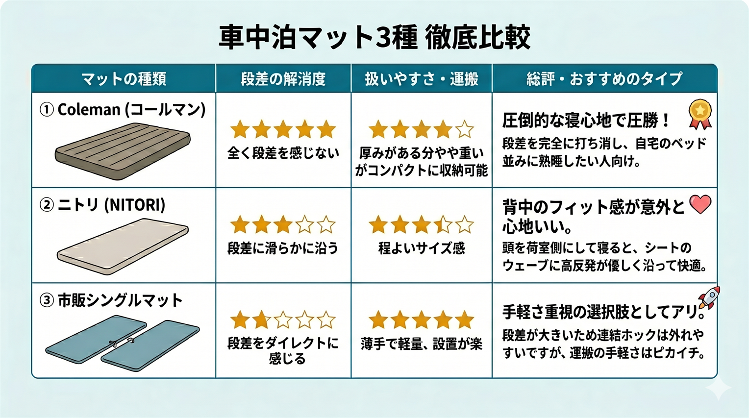 比較表