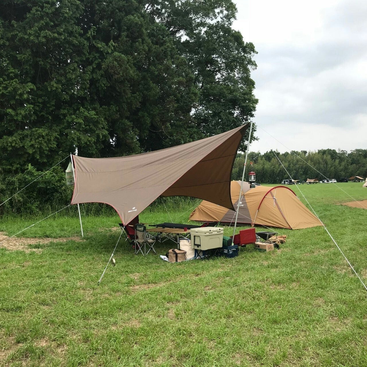 初めてタープとテントを立てたとき