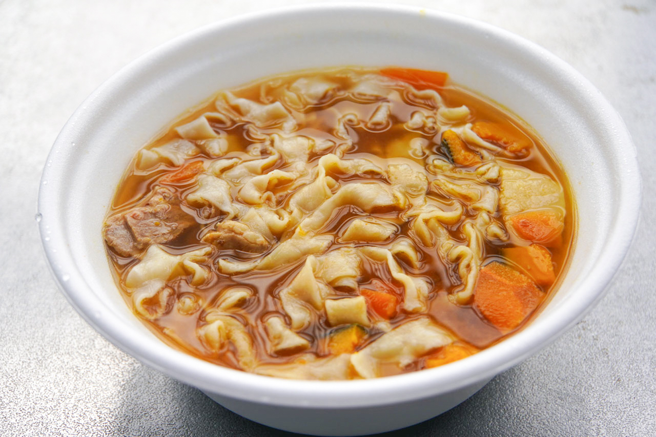 ほうとうのカップ麺完成